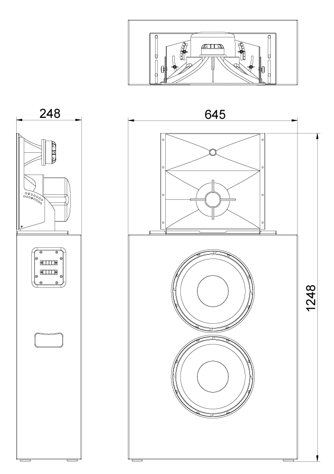 LNC Cinema Speaker diagram LC-3212